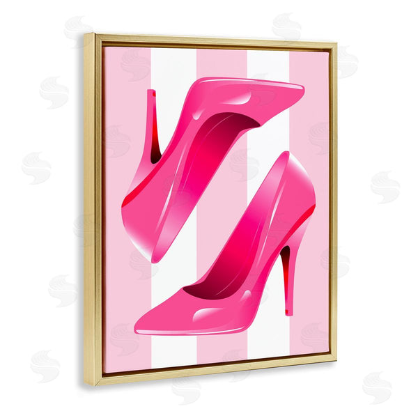 Stupell Industries Stupell Studio | Heels On Pink Stripes