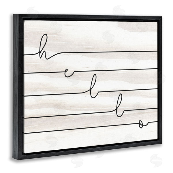 Stupell Industries Stupell Studio | Hello Greeting Striped Typography Wall Art