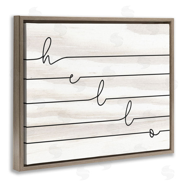 Stupell Industries Stupell Studio | Hello Greeting Striped Typography Wall Art