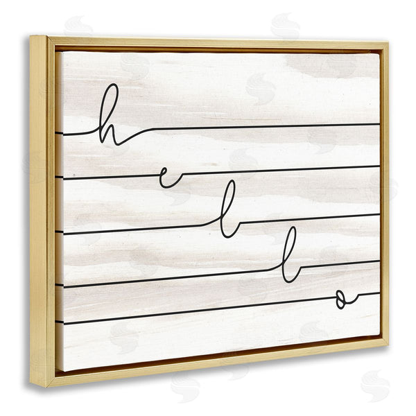 Stupell Industries Stupell Studio | Hello Greeting Striped Typography Wall Art