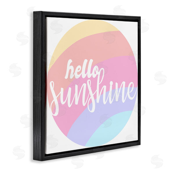 Stupell Industries Stupell Studio | Hello Sunshine Circular Pink Rainbow