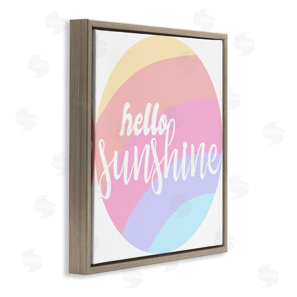 Stupell Industries Stupell Studio | Hello Sunshine Circular Pink Rainbow
