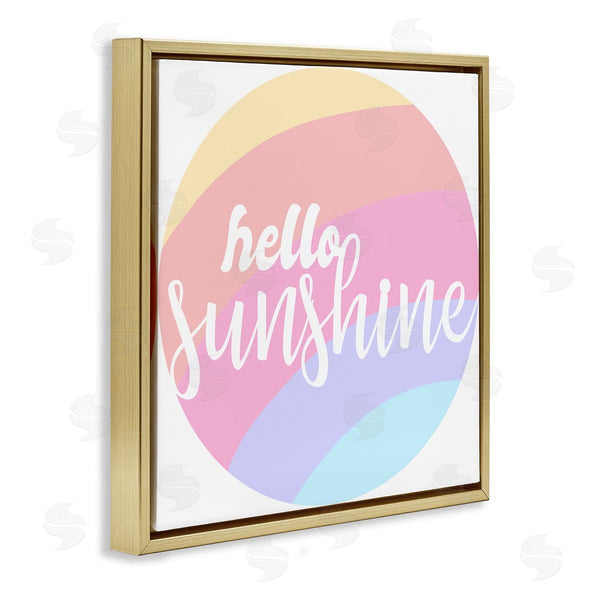 Stupell Industries Stupell Studio | Hello Sunshine Circular Pink Rainbow