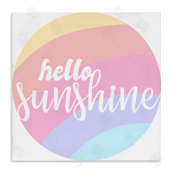 stupell industries Stupell Studio | Hello Sunshine Circular Pink Rainbow