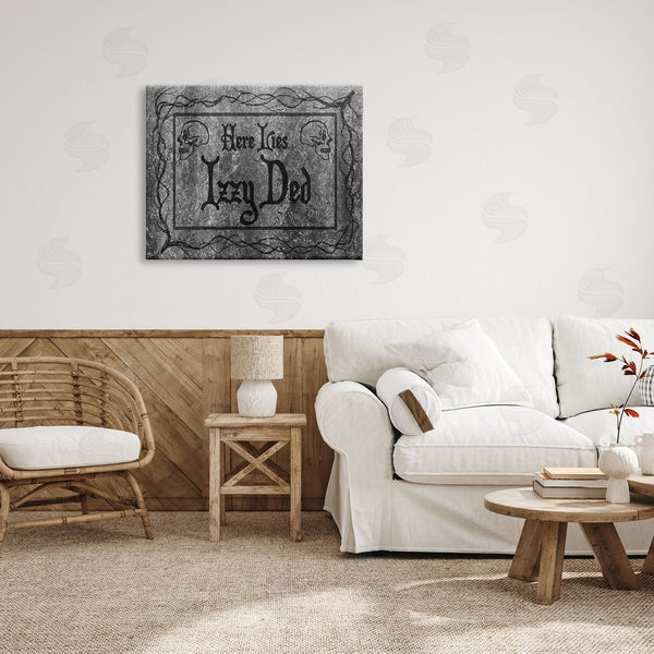 Stupell Industries Stupell Studio | Here Lies Izzy Ded Gravestone Wall Art