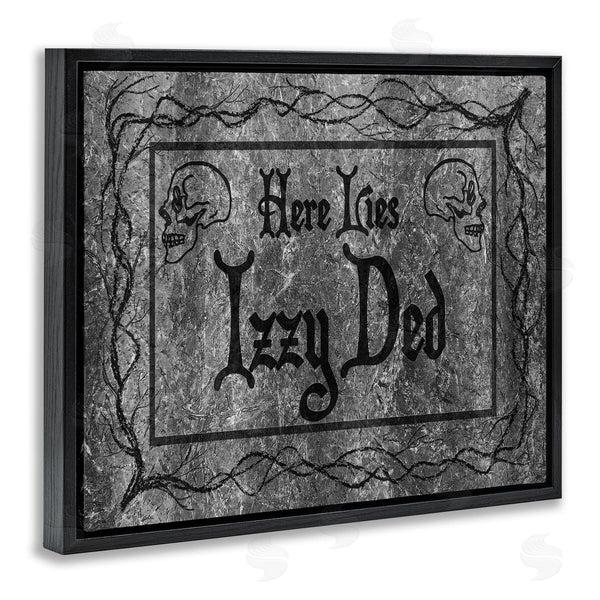 Stupell Industries Stupell Studio | Here Lies Izzy Ded Gravestone Wall Art