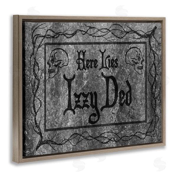 Stupell Industries Stupell Studio | Here Lies Izzy Ded Gravestone Wall Art