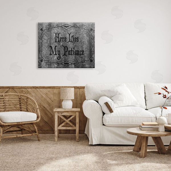 Stupell Industries Stupell Studio | Here Lies My Patience Tombstone Wall Art