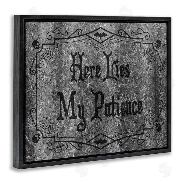 Stupell Industries Stupell Studio | Here Lies My Patience Tombstone Wall Art