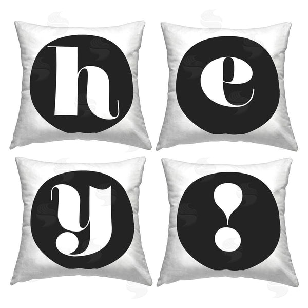 stupell industries Stupell Studio | Hey Initial Letters Printed Throw Pillow Set
