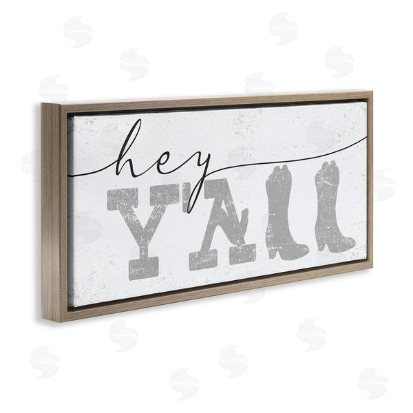 Stupell Industries Stupell Studio | Hey Y'all Phrase Western Cowboy Distressed Typography