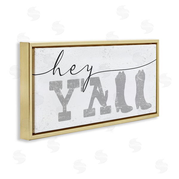 Stupell Industries Stupell Studio | Hey Y'all Phrase Western Cowboy Distressed Typography