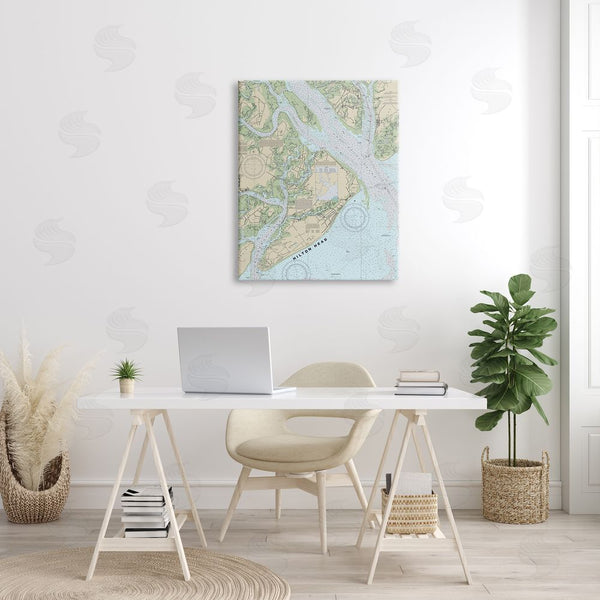 Stupell Industries Stupell Studio | Hilton Head South Carolina Coastal Nautical Map Wall Art