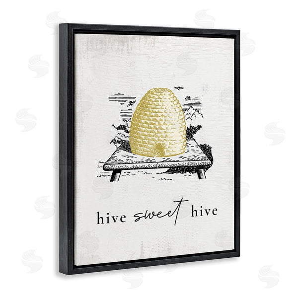 Stupell Industries Stupell Studio | Hive Sweet Hive Vintage Beehive Illustration Bee Pun Wall Art
