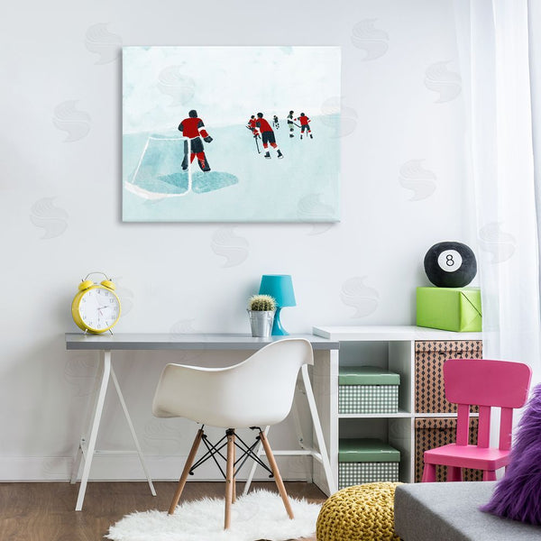 Stupell Industries Stupell Studio | Hockey Players On Ice Wall Art