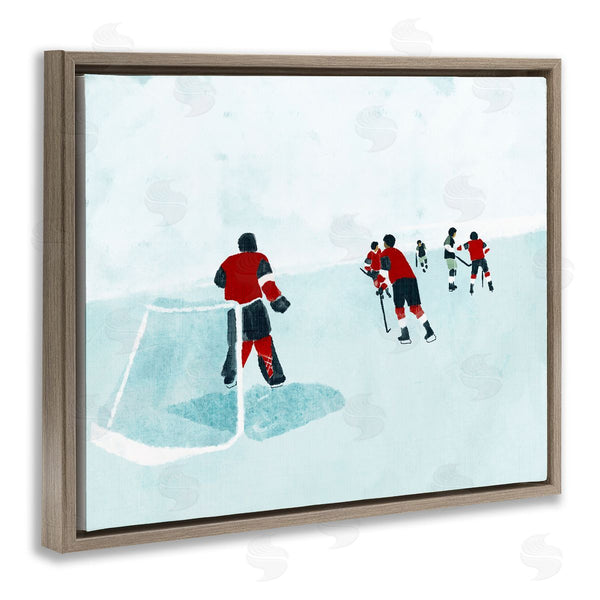 Stupell Industries Stupell Studio | Hockey Players On Ice Wall Art