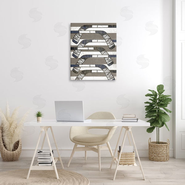 Stupell Industries Stupell Studio | Hockey Sticks Pattern Wall Art