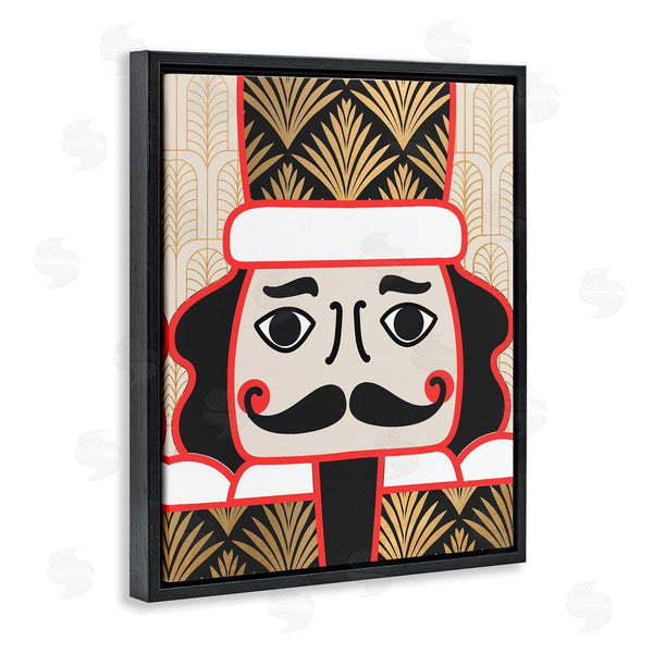 Stupell Industries Stupell Studio | Holiday Nutcracker Figurine Geometric Glamour Deco Pattern Wall Art