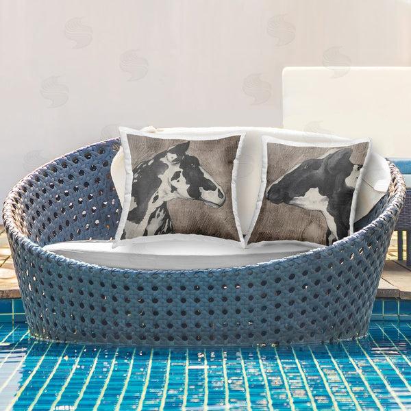 Stupell Industries Stupell Studio | Holstein Cow Portrait Profile Printed Throw Pillow Set