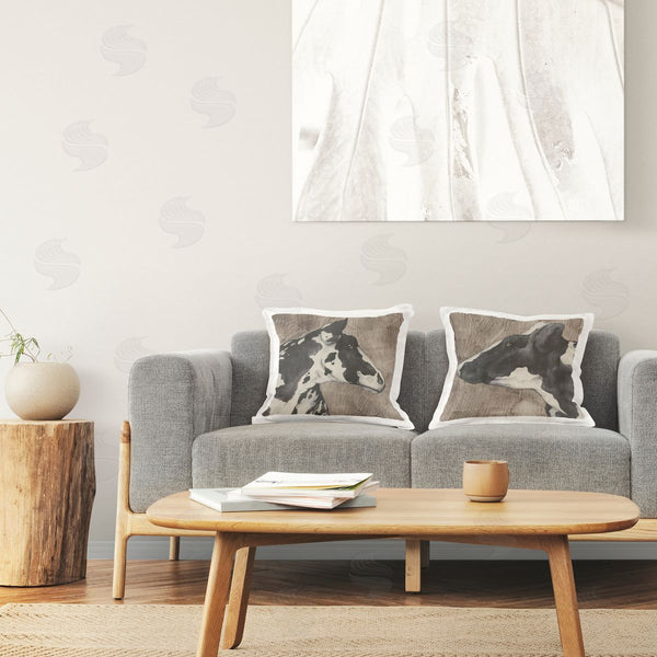 stupell industries Stupell Studio | Holstein Cow Portrait Profile Printed Throw Pillow Set