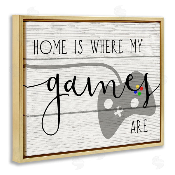 Stupell Industries Stupell Studio | Home's Where My Games Are