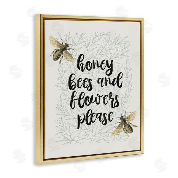 Stupell Industries Stupell Studio | Honey Bees & Flowers Please