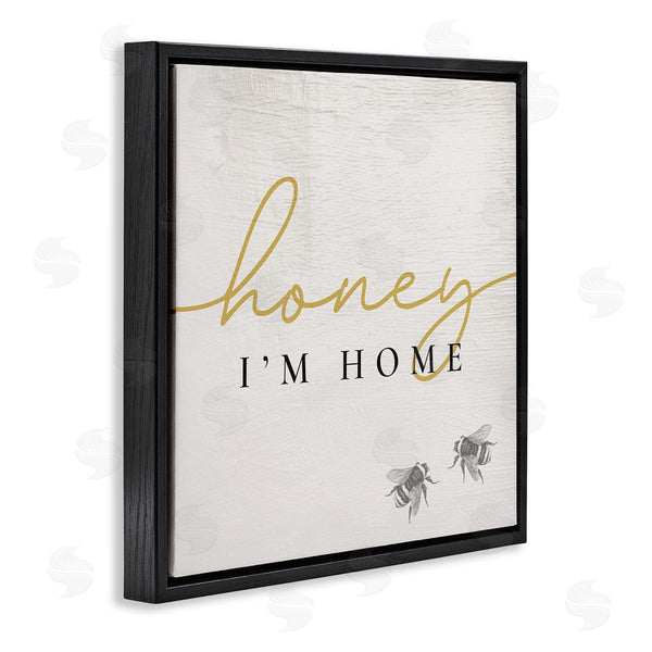 Stupell Industries Stupell Studio | Honey I'm Home Greeting Charming Bee Pun Wall Art