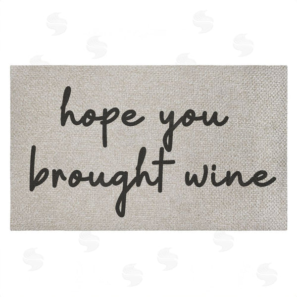 stupell industries Stupell Studio | Hope You Brought Wine Faux Sisal Door Mat