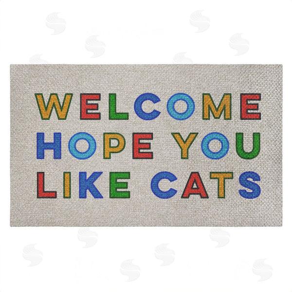stupell industries Stupell Studio | Hope You Like Cats Greeting Faux Sisal Door Mat