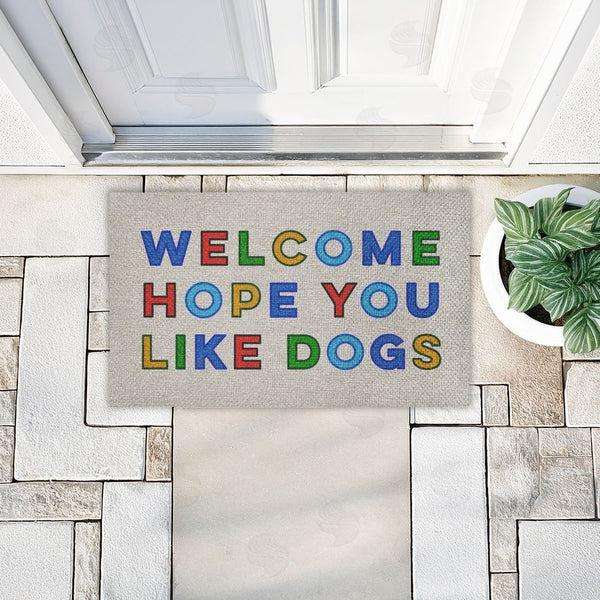 Stupell Industries Stupell Studio | Hope You Like Dogs Greeting Faux Sisal Door Mat