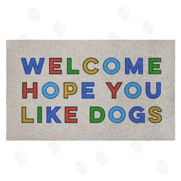 stupell industries Stupell Studio | Hope You Like Dogs Greeting Faux Sisal Door Mat