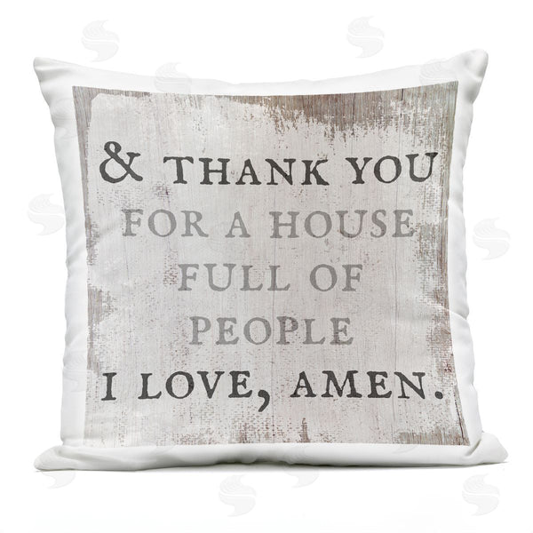 Stupell Industries Stupell Studio | House Full & Amen Printed Throw Pillow