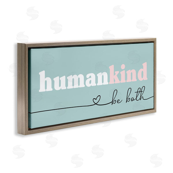 Stupell Industries Stupell Studio | Humankind Be Both Phrase Pink Turquoise Details