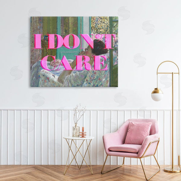Stupell Industries Stupell Studio | I Don't Care Over Classic Painting Wall Art