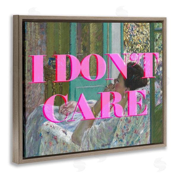 Stupell Industries Stupell Studio | I Don't Care Over Classic Painting Wall Art