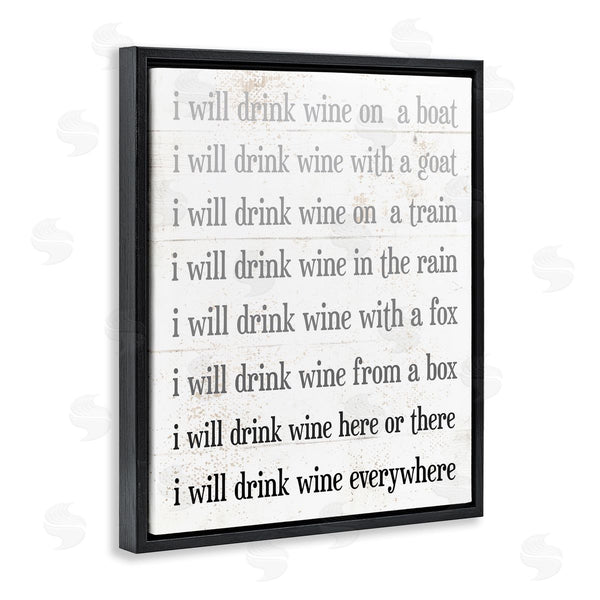 Stupell Industries Stupell Studio | I Drink Wine Everywhere Phrase Wall Art