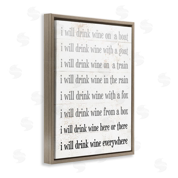 Stupell Industries Stupell Studio | I Drink Wine Everywhere Phrase Wall Art