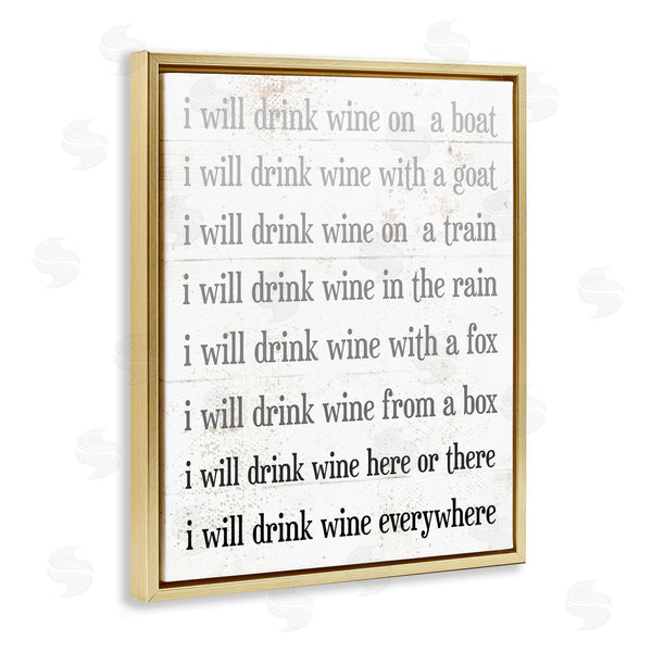 Stupell Industries Stupell Studio | I Drink Wine Everywhere Phrase Wall Art