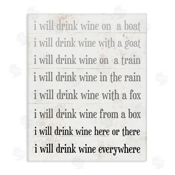 stupell industries Stupell Studio | I Drink Wine Everywhere Phrase Wall Art