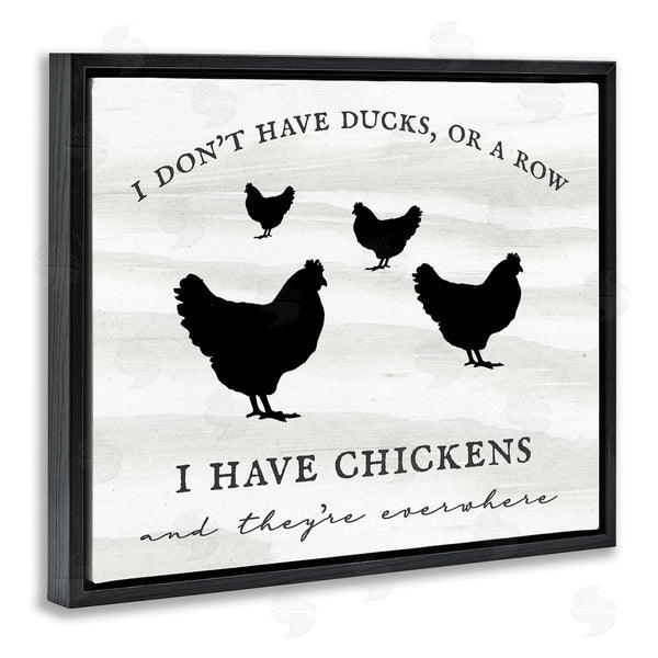 Stupell Industries Stupell Studio | I Have Chickens Fun Farmhouse Country Typography Sign Wall Art