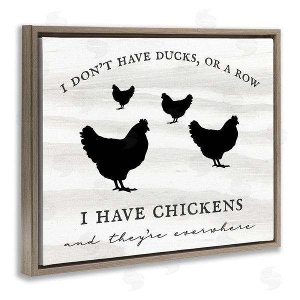Stupell Industries Stupell Studio | I Have Chickens Fun Farmhouse Country Typography Sign Wall Art