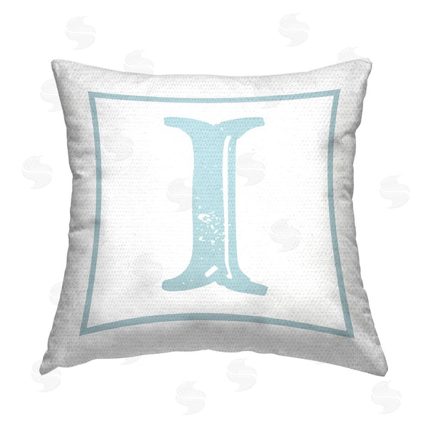Stupell Industries Stupell Studio | I Letter Initial Printed Throw Pillow