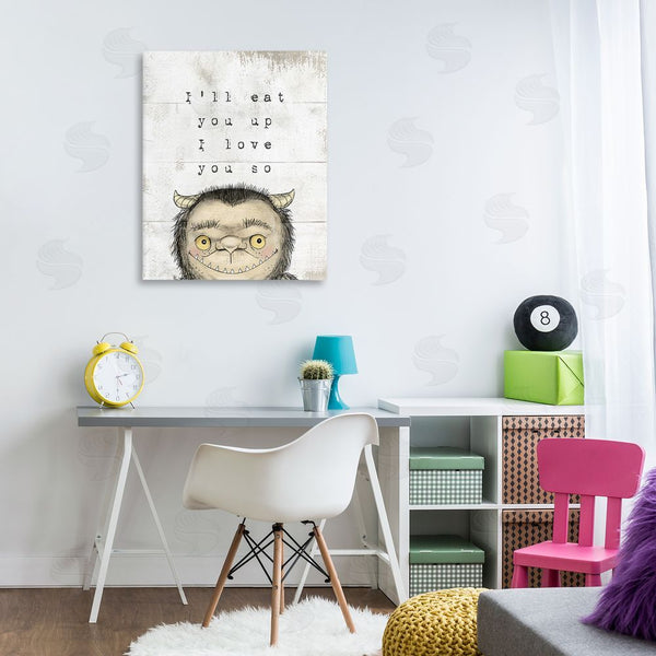 Stupell Industries Stupell Studio | I Love You So Phrase Mythical Forest Monster Wall Art
