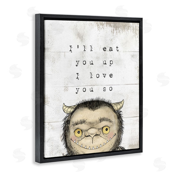 Stupell Industries Stupell Studio | I Love You So Phrase Mythical Forest Monster Wall Art