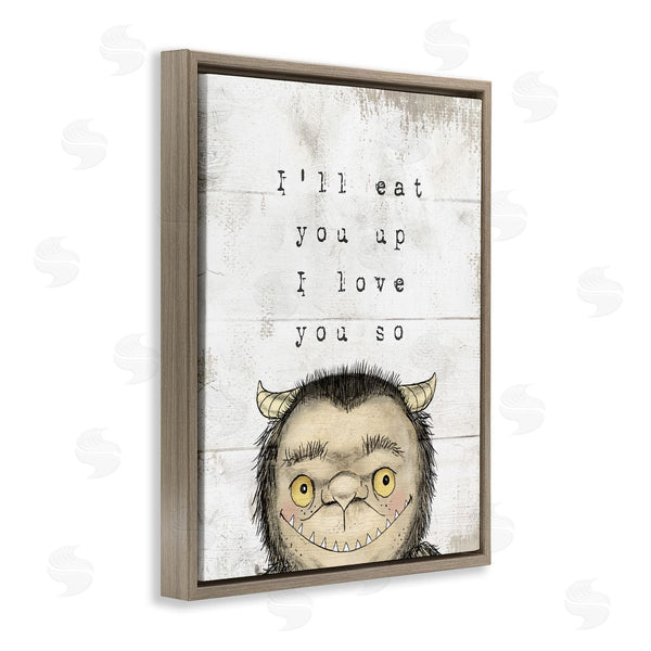 Stupell Industries Stupell Studio | I Love You So Phrase Mythical Forest Monster Wall Art