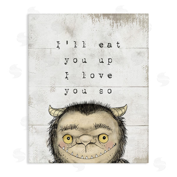 stupell industries Stupell Studio | I Love You So Phrase Mythical Forest Monster Wall Art