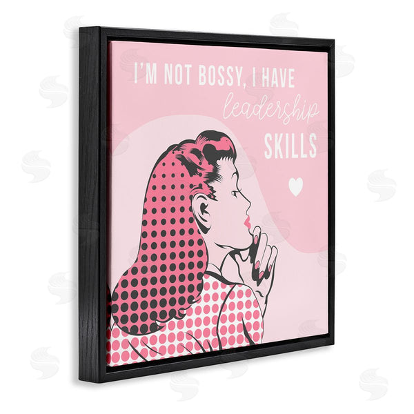 Stupell Industries Stupell Studio | I'm Not Bossy Leadership Phrase Retro Pop Female Wall Art