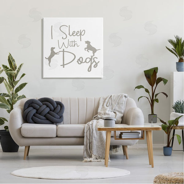 Stupell Industries Stupell Studio | I Sleep With Dogs Funny Pet Phrase Wall Art