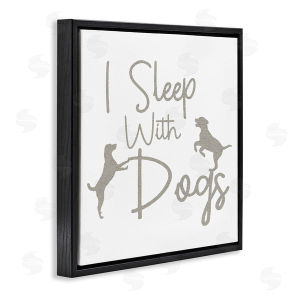 Stupell Industries Stupell Studio | I Sleep With Dogs Funny Pet Phrase Wall Art