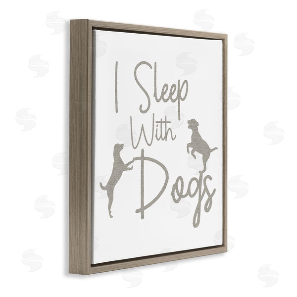 Stupell Industries Stupell Studio | I Sleep With Dogs Funny Pet Phrase Wall Art